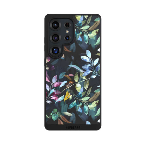 Samsung Galaxy S25 Ultra NIVOpure Mystische Aquarellblätter schwarz