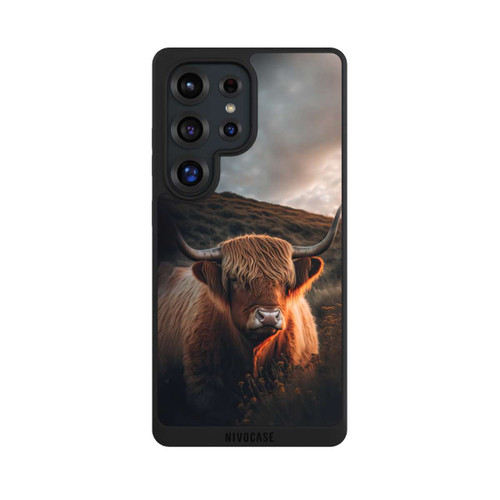 Samsung Galaxy S25 Ultra NIVOpure Vache Highland avec de grandes cornes avec IA