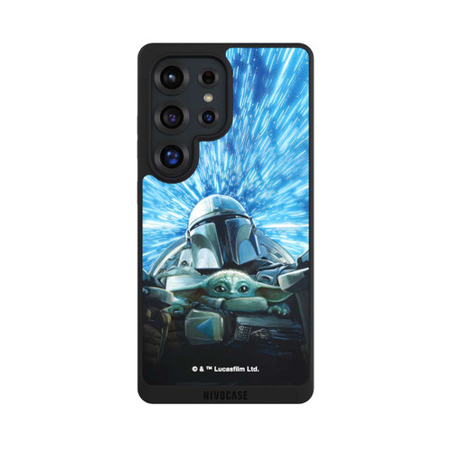 Samsung Galaxy S25 Ultra NIVOpure Grogu und Mando fliegen blau