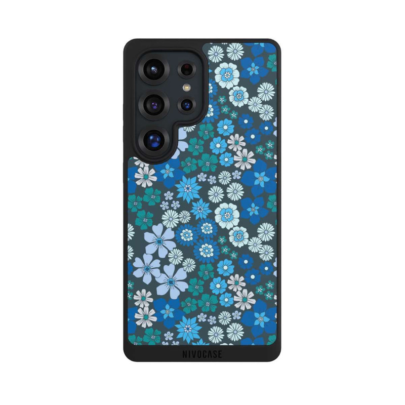 Galaxy S25 Ultra NIVOpure Blue Flowers DeinDesign