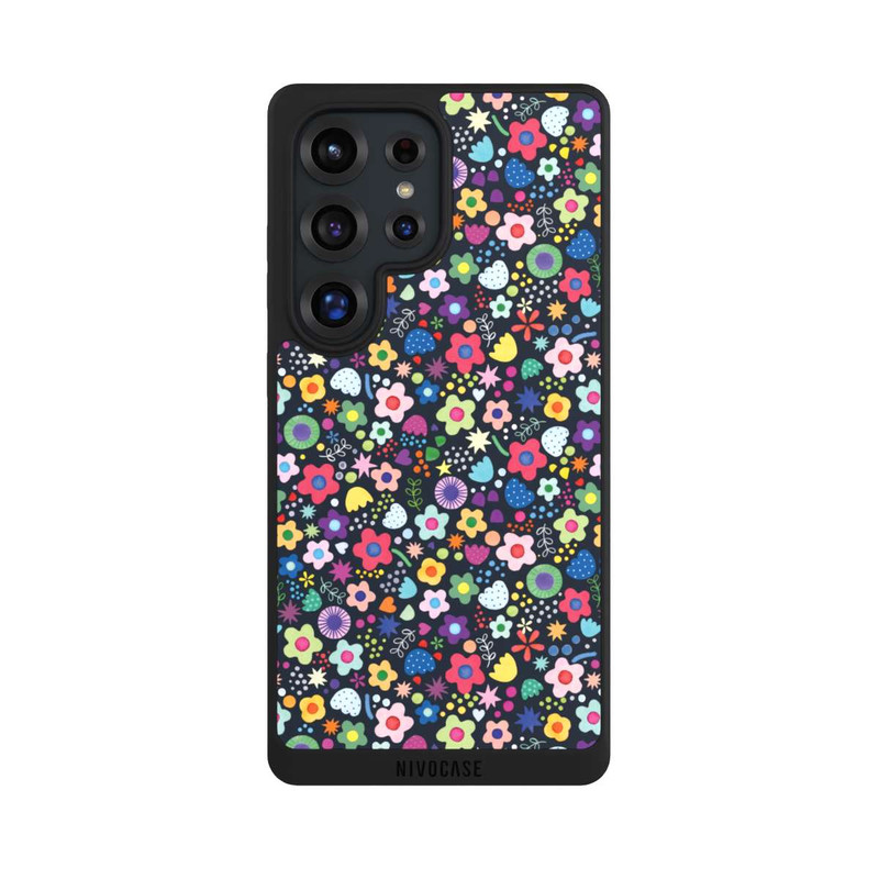Galaxy S25 Ultra NIVOpure Psychedelic Flowers Multi Black