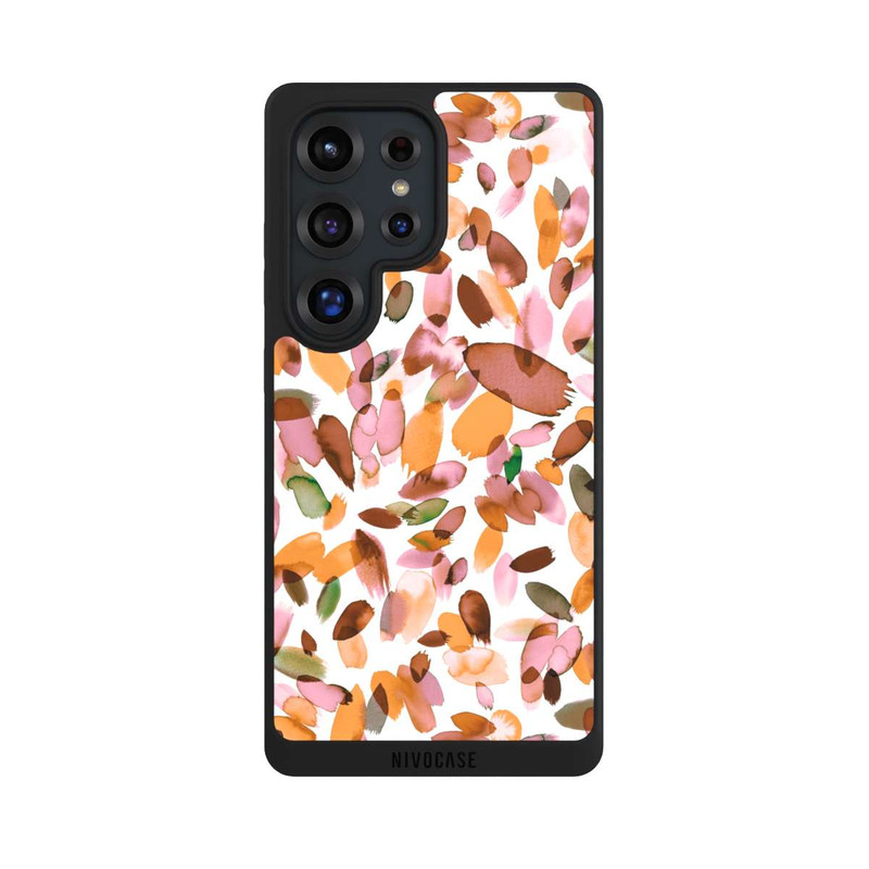 Galaxy S25 Ultra NIVOpure Watercolor Petal Stains Orange