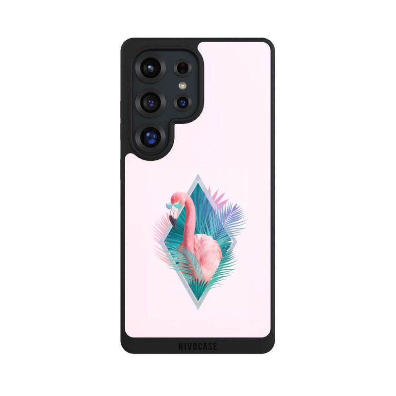 Galaxy S25 Ultra NIVOpure Feuilles tropicales Flamant