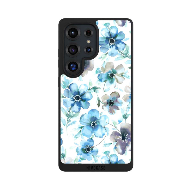 Galaxy S25 Ultra NIVOpure Blaues Blumenmuster Trendy