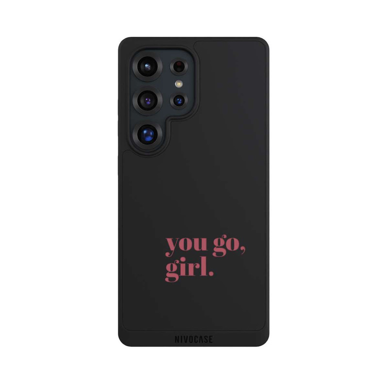 Galaxy S25 Ultra NIVOpure You Go Girl Rosa Transparent