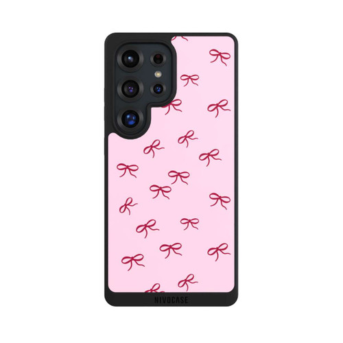 Samsung Galaxy S25 Ultra NIVOpure Schleifen Pattern Rot Pink