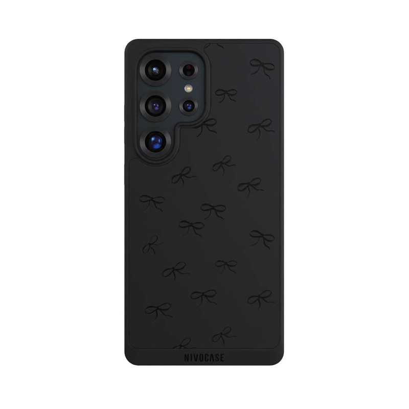 Galaxy S25 Ultra NIVOpure Schleifen Muster Schwarz Transparent