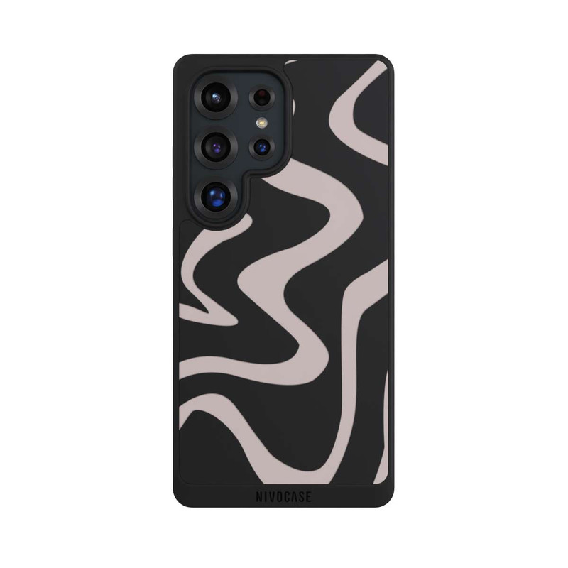 Galaxy S25 Ultra NIVOpure Trendy Lines Brown Transparent