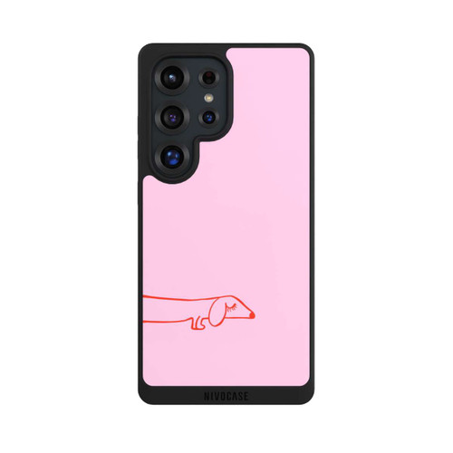 Samsung Galaxy S25 Ultra NIVOpure Dachshund Illustration Pink