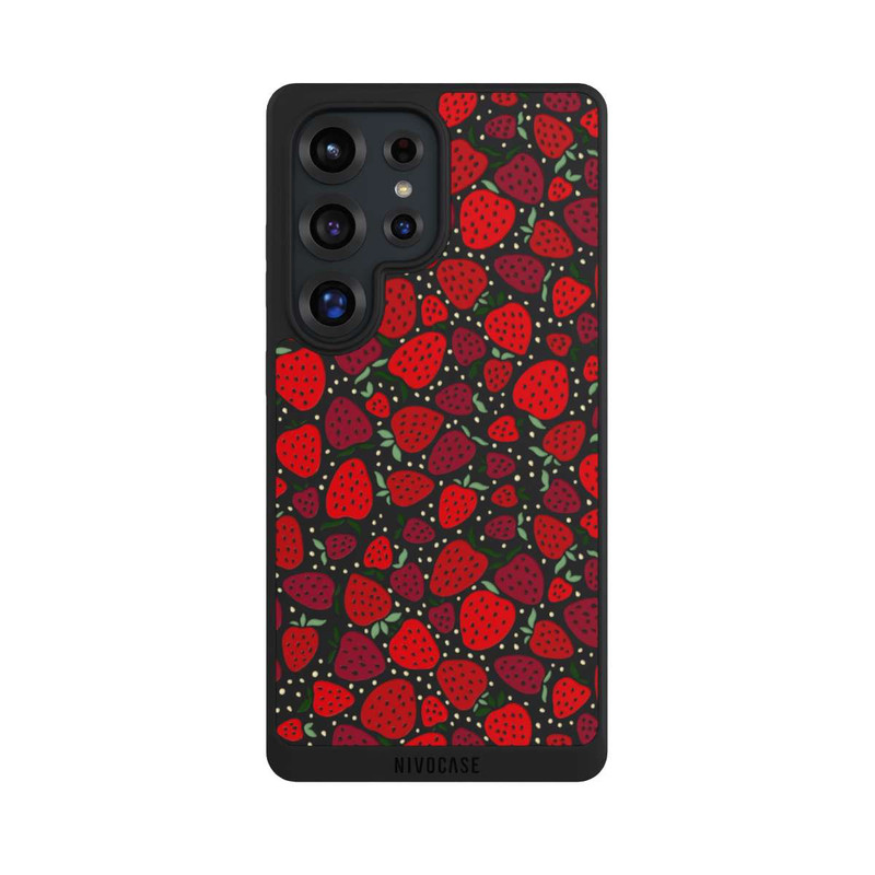 Galaxy S25 Ultra NIVOpure Strawberry Pattern Comic Transparent