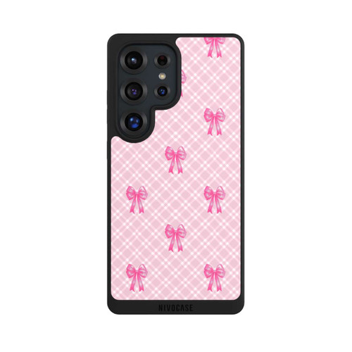 Samsung Galaxy S25 Ultra NIVOpure Pink Bows and Plaid Pattern