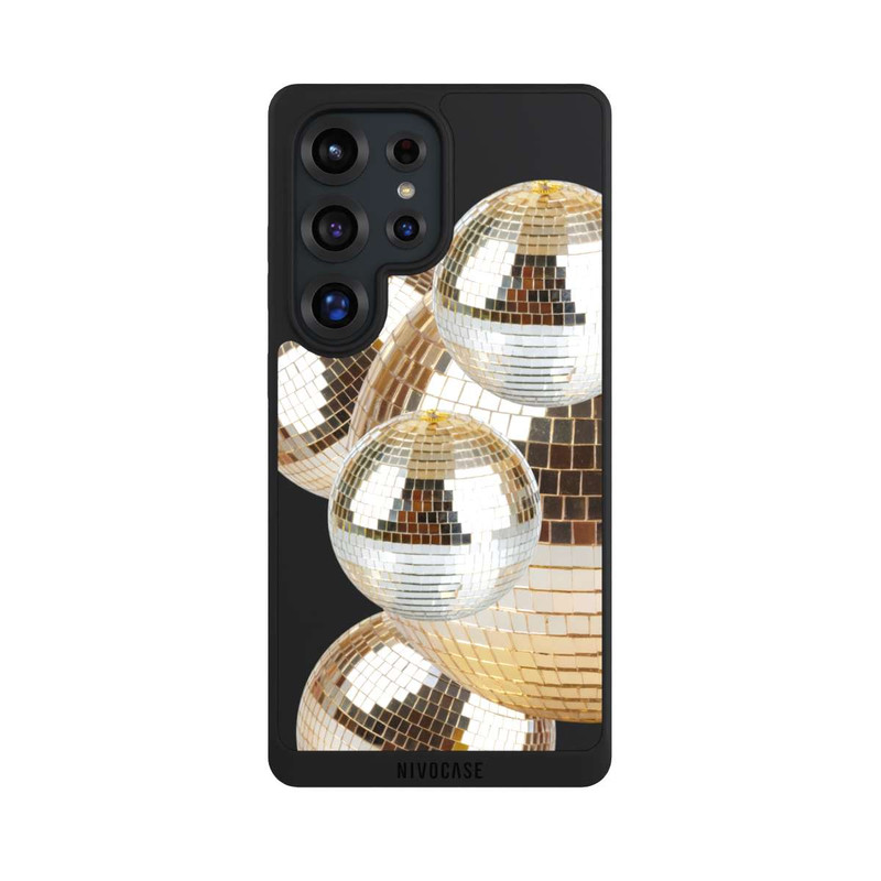 Galaxy S25 Ultra NIVOpure Disco Ball Party Gold Transparent with AI