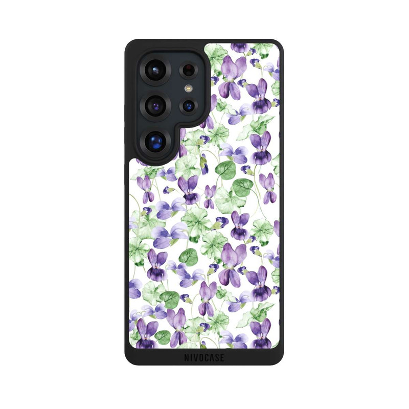 Galaxy S25 Ultra NIVOpure Purple Wildflowers Pattern Watercolor