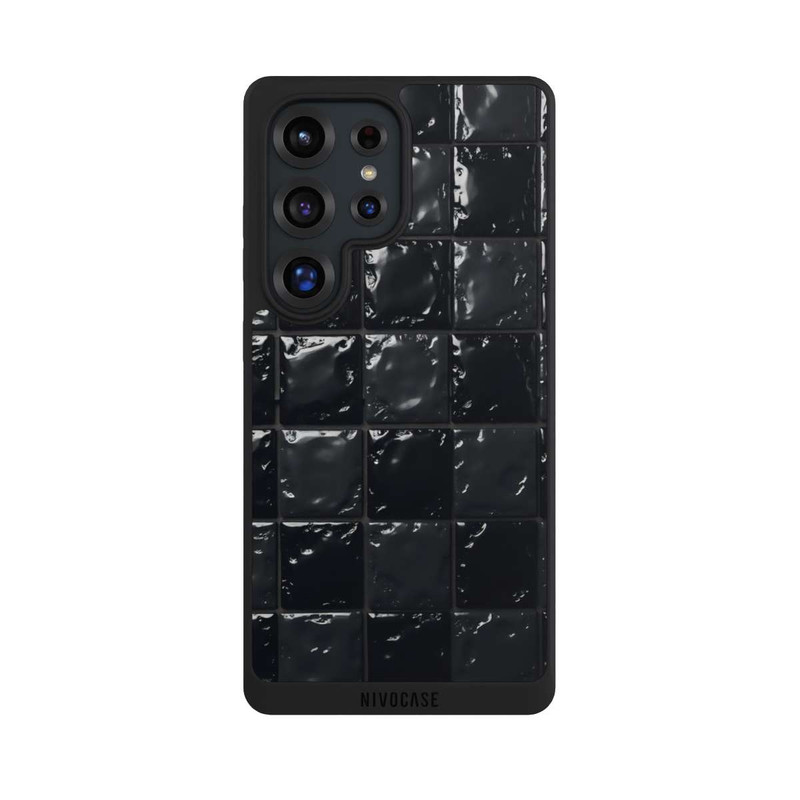 Galaxy S25 Ultra NIVOpure Black Tile Pattern look with AI