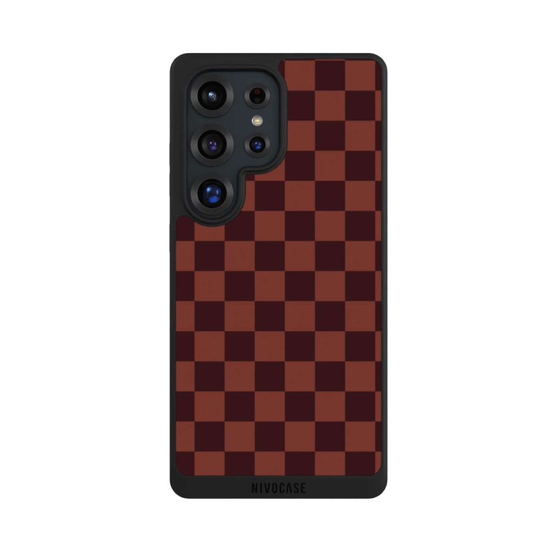 Galaxy S25 Ultra NIVOpure Checked Pattern Red