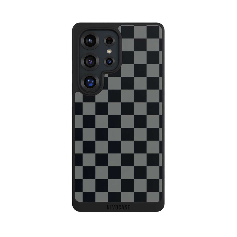 Galaxy S25 Ultra NIVOpure Checked Pattern Black Grey