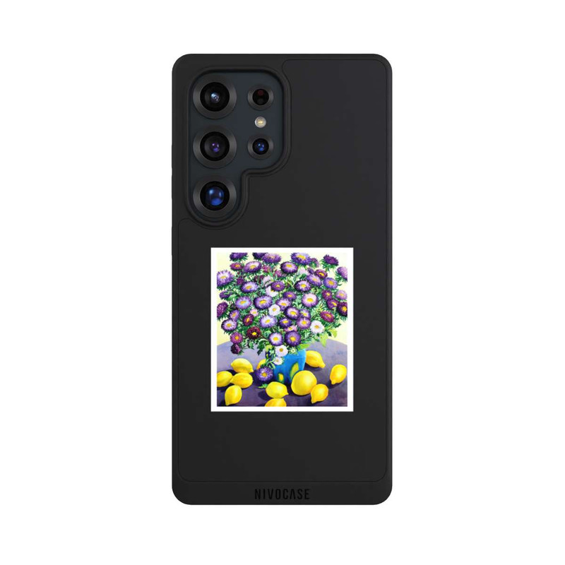 Galaxy S25 Ultra NIVOpure Purple Asters and Lemons by Christopher Ryland