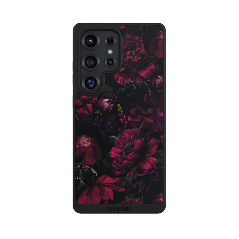 Galaxy S25 Ultra NIVOpure Dunkle Rote Blumen Liebe