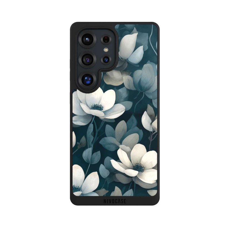 Galaxy S25 Ultra NIVOpure Negative Flower Petrol White with AI