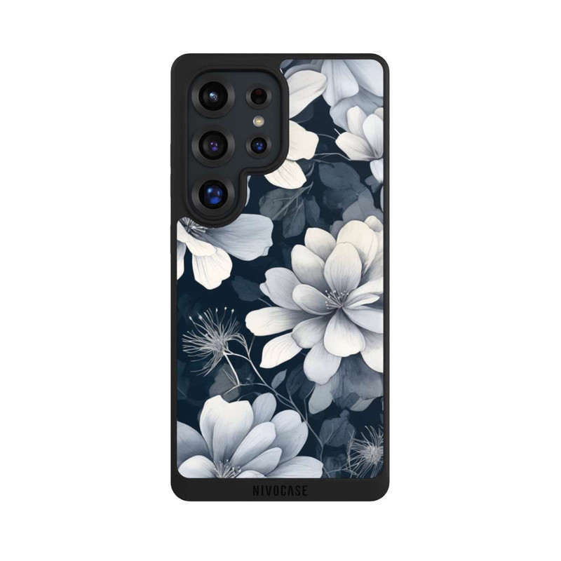 Galaxy S25 Ultra NIVOpure Negative Flower Blue White with AI