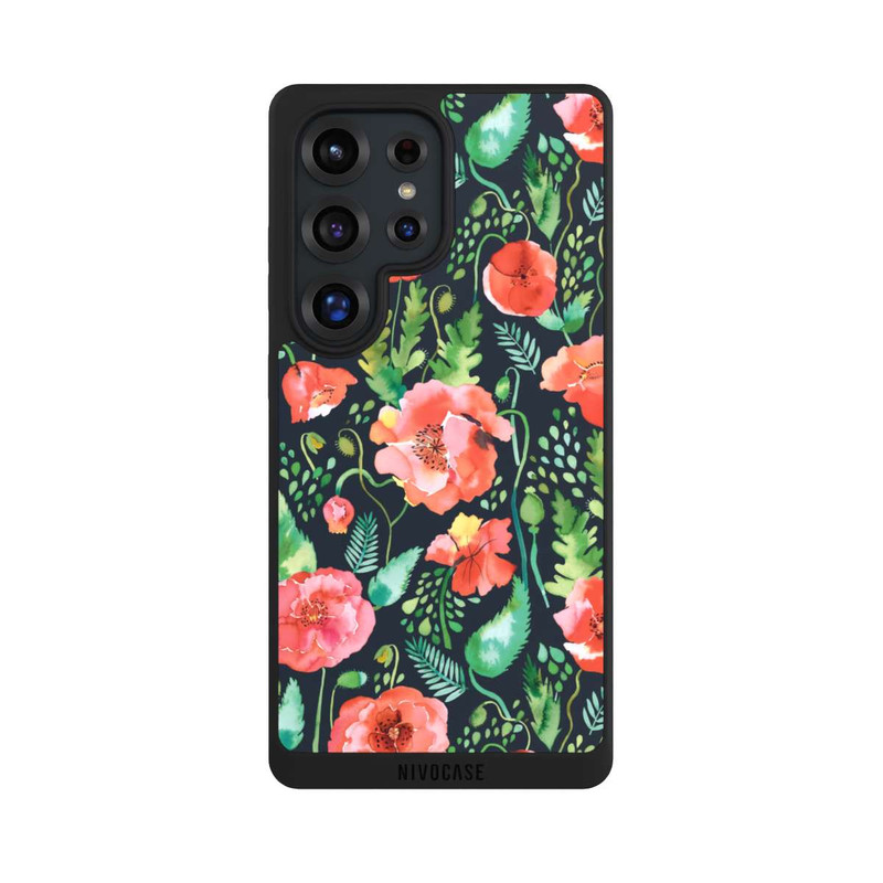 Galaxy S25 Ultra NIVOpure Mohnblumen Dunkle Wildnis