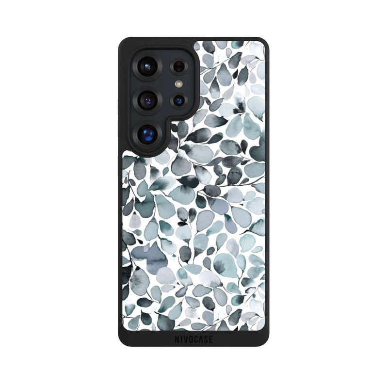 Galaxy S25 Ultra NIVOpure Eucalyptus Watercolor Leaves Grey