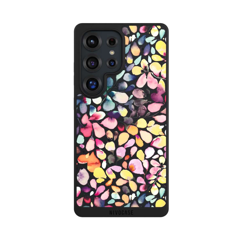 Galaxy S25 Ultra NIVOpure Eukalyptus Aquarellblätter Schwarz