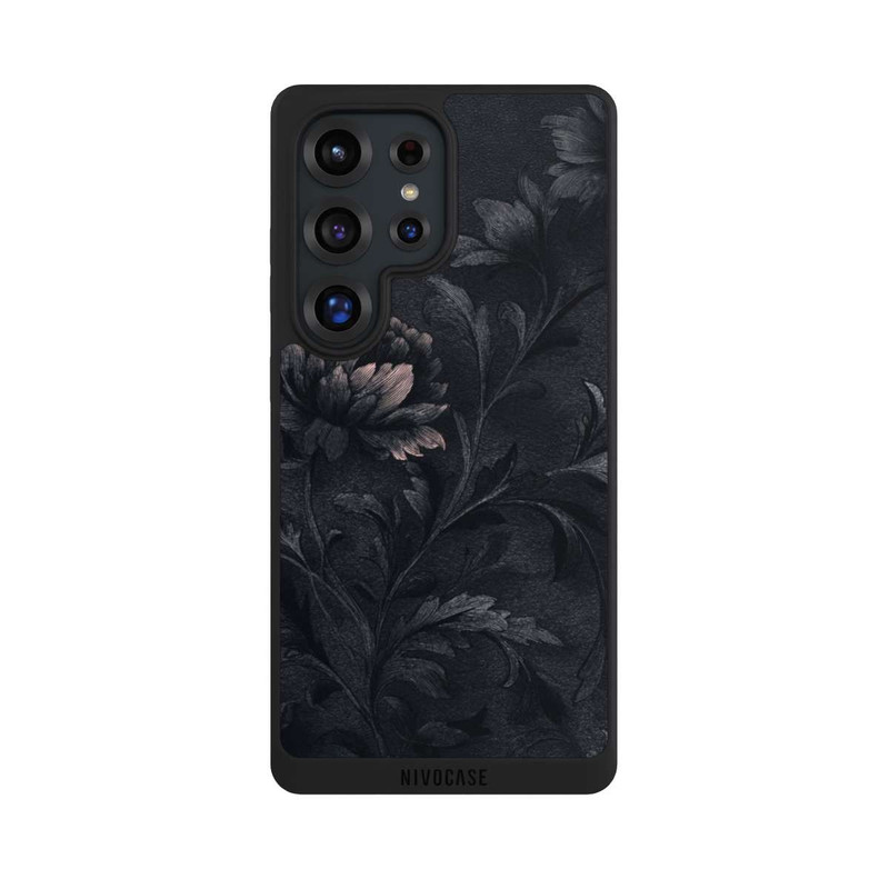 Galaxy S25 Ultra NIVOpure Dunkles Blumenmuster Vintage
