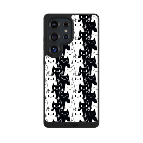 Samsung Galaxy S25 Ultra NIVOpure Cat Wallpaper Black White