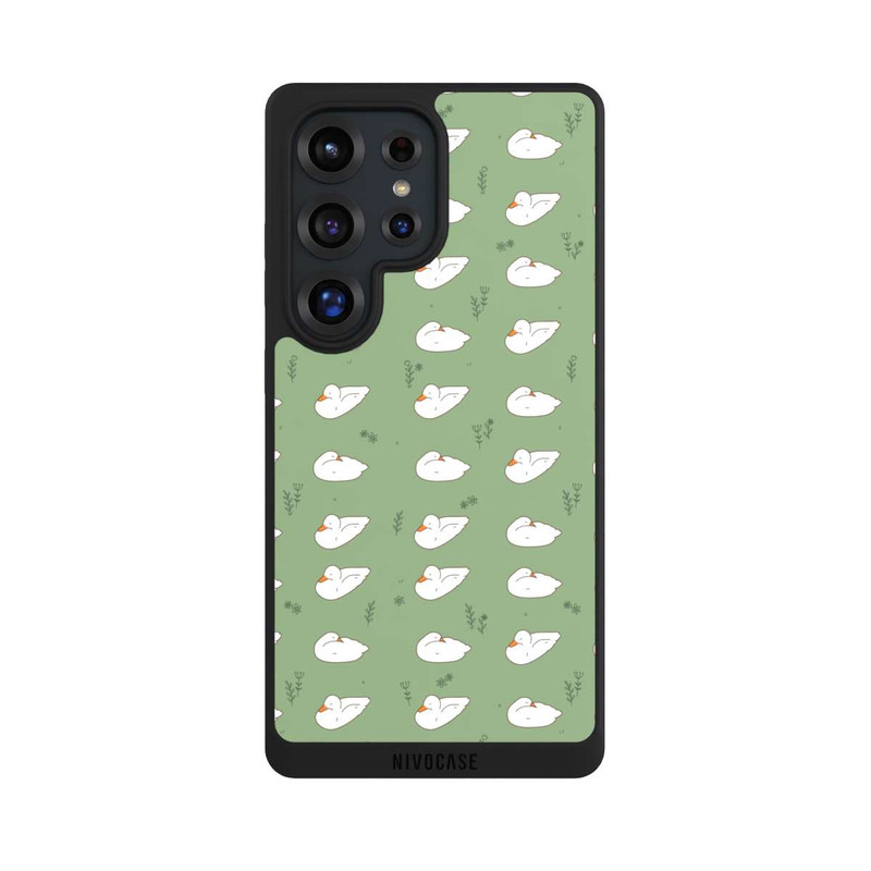 Galaxy S25 Ultra NIVOpure Cartoon Duck Pattern Green