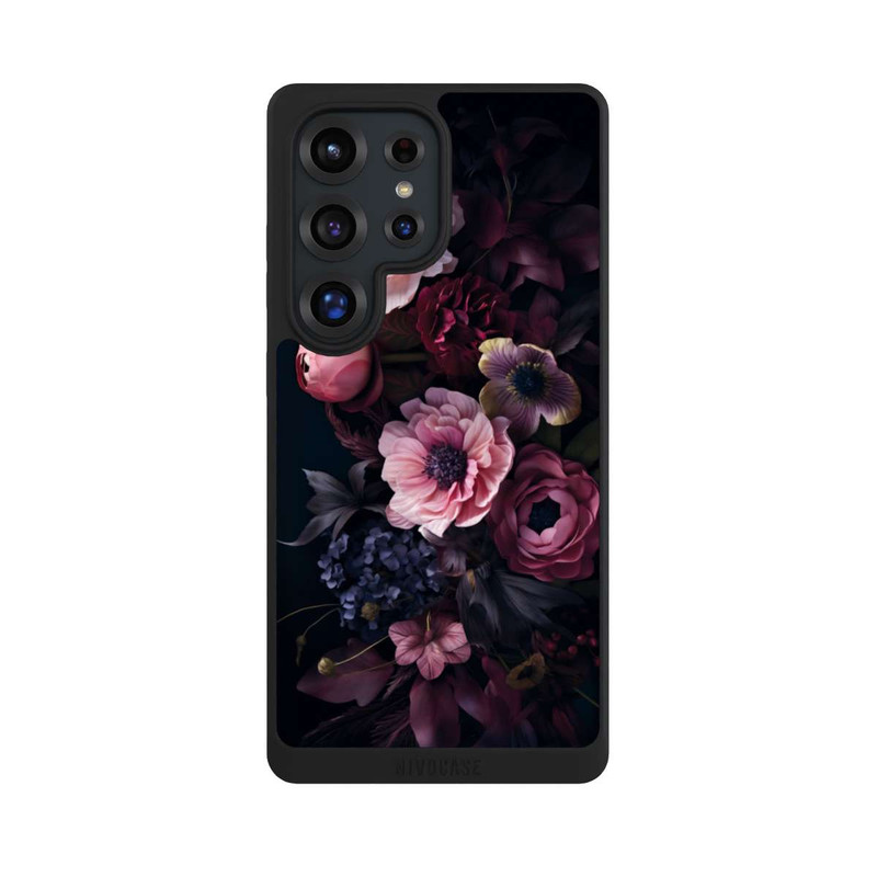 Galaxy S25 Ultra NIVOpure A picture of pink flowers featuring peonies against a dark background With AI