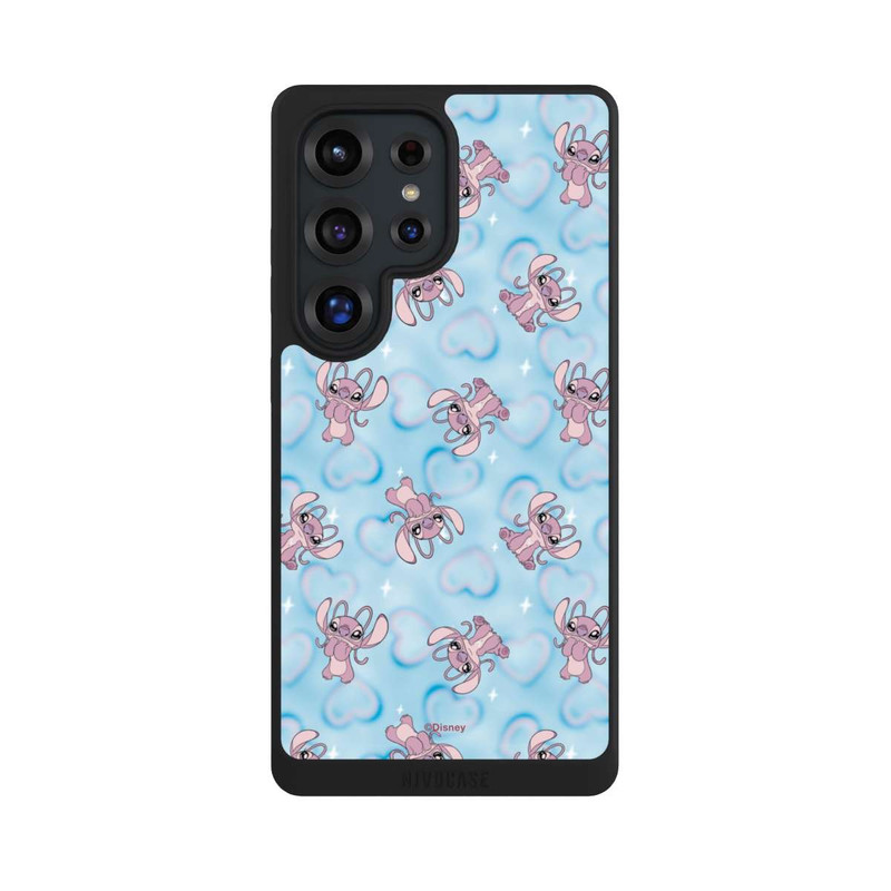 Galaxy S25 Ultra NIVOpure Lilo & Stitch Angel Pattern Blue Hearts