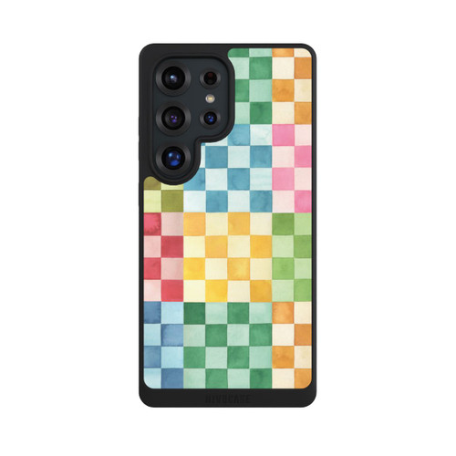 Samsung Galaxy S25 Ultra NIVOpure Checkerboard Watercolor Chess Geometric Red