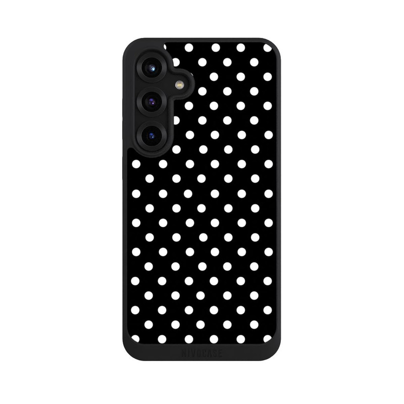Galaxy S25 + NIVOpure Confettis blancs sur fond noir