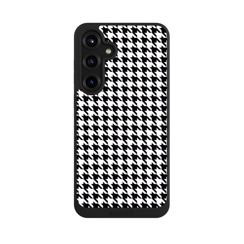 Galaxy S25 + NIVOpure Hahnentritt Schwarz Weiß