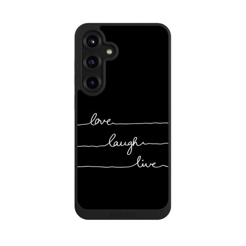 Samsung Galaxy S25+  NIVOpure Love Laugh Live weiß/schwarz