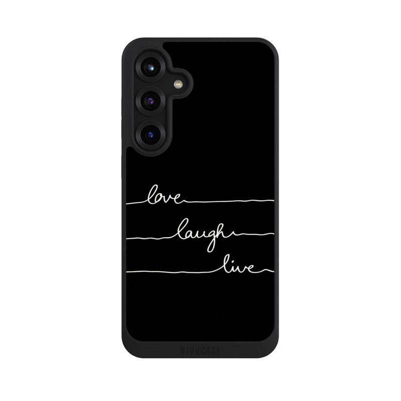Galaxy S25 + NIVOpure Love Laugh Live blanc/noir