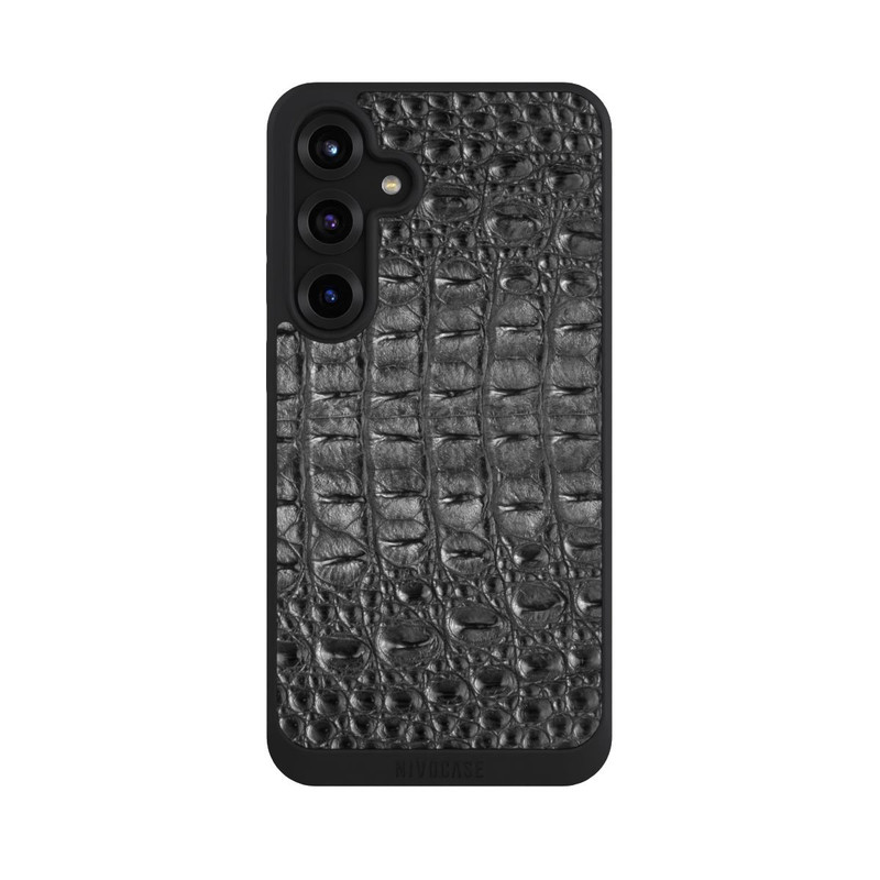Galaxy S25 + NIVOpure Kroko Grau Schwarz