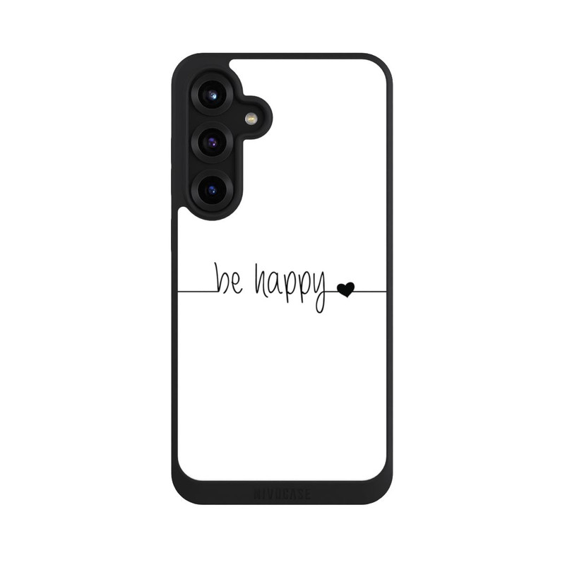 Galaxy S25 + NIVOpure Be Happy White Background