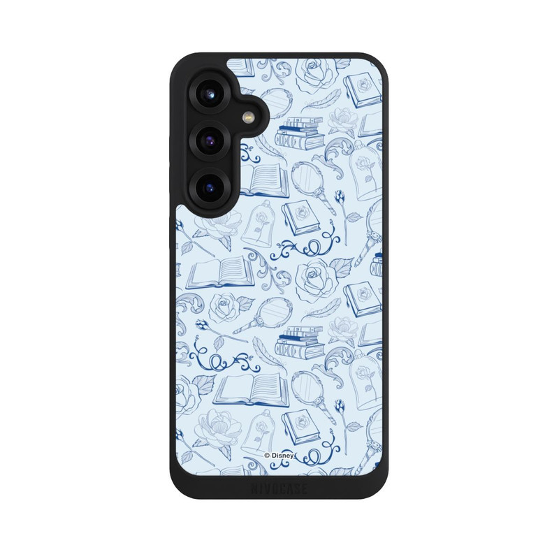 Galaxy S25 + NIVOpure La Belle et la Bête Motif Bleu