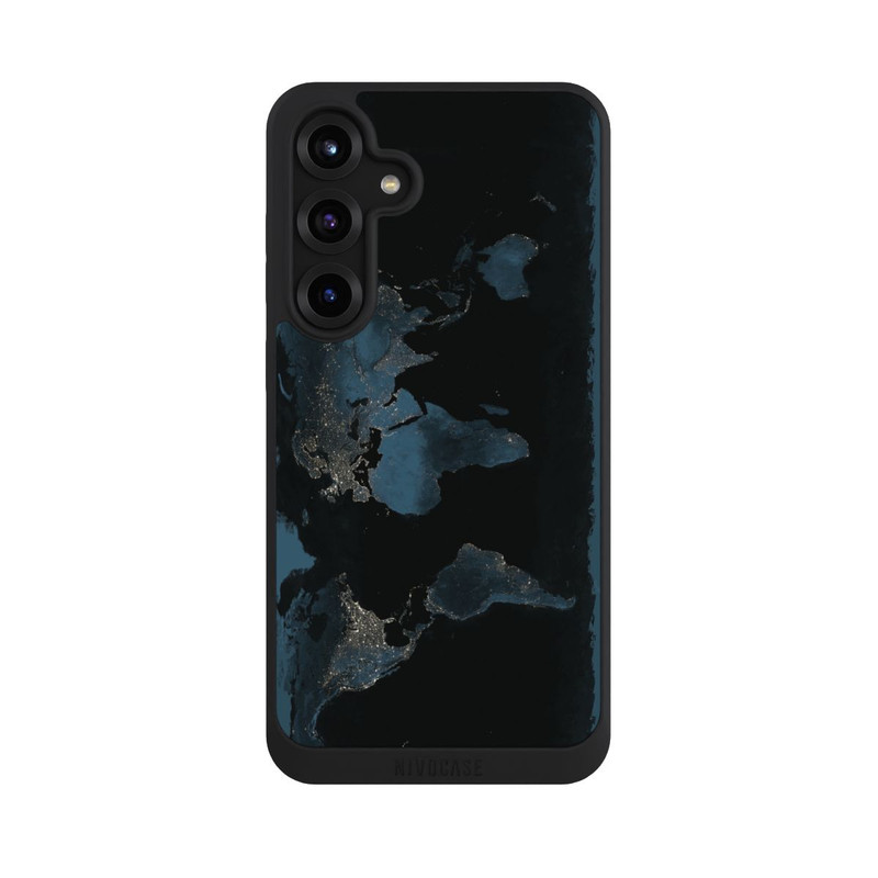 Galaxy S25 + NIVOpure Carte du Monde Nuit