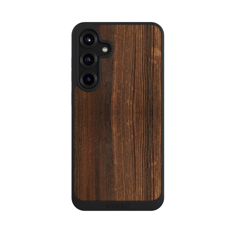 Galaxy S25 + NIVOpure Nußbaum Holzlook