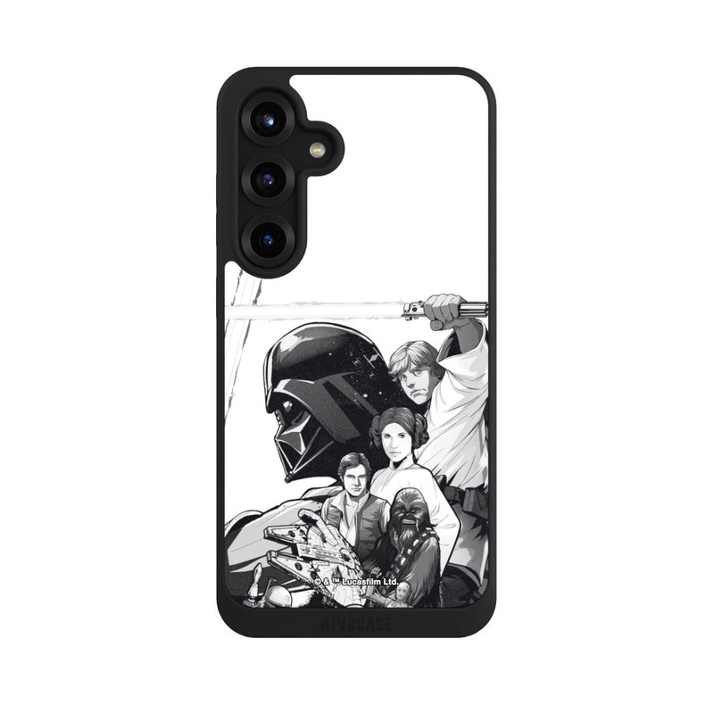 Galaxy S25 + NIVOpure Personnages StarWars - Noir et Blanc