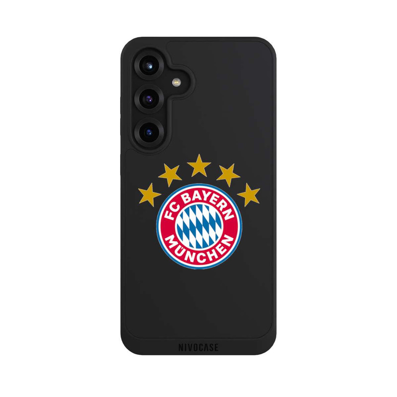 Galaxy S25 + NIVOpure Logo FCB avec Étoiles - sans Fond