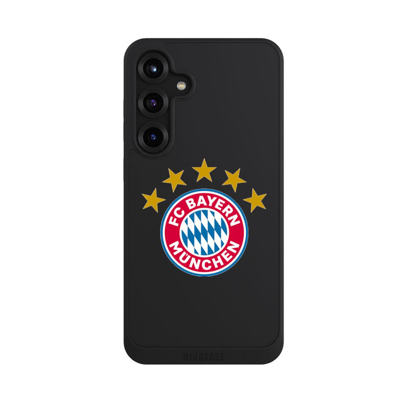 Galaxy S25 + NIVOpure Logo FCB avec Étoiles - sans Fond
