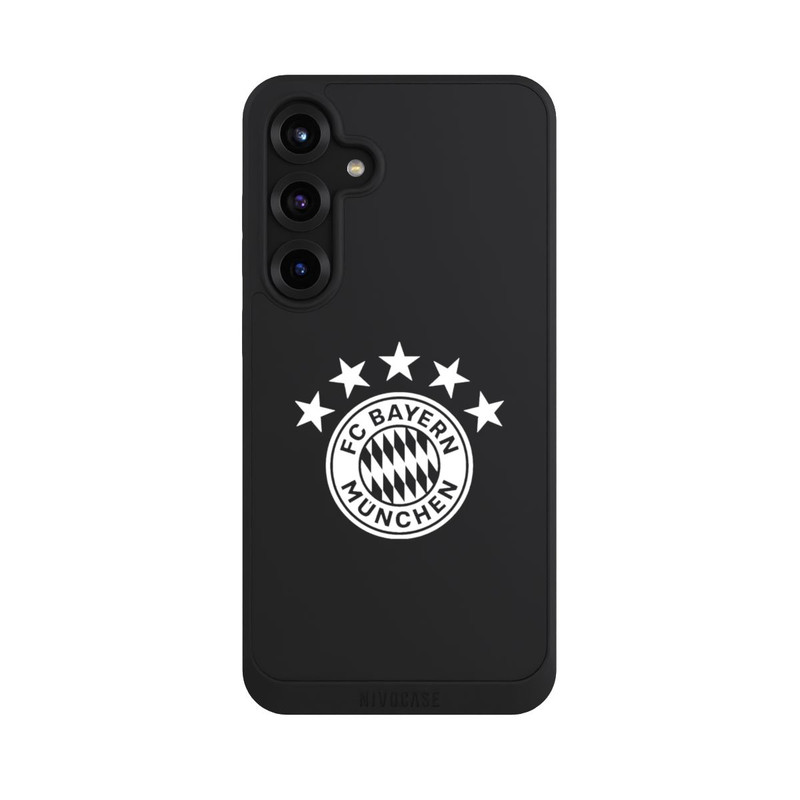 Galaxy S25 + NIVOpure FCB Logo einfarbig mit Sternen - ohne Hintergrund