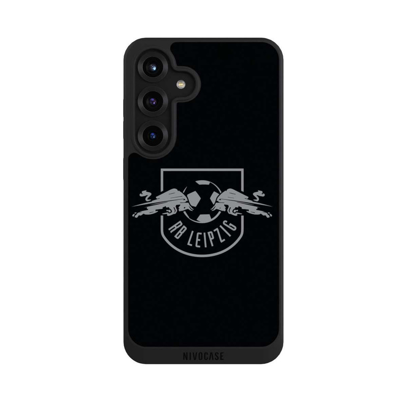 Galaxy S25 + NIVOpure Graues RB Leipzig Logo auf Schwarz