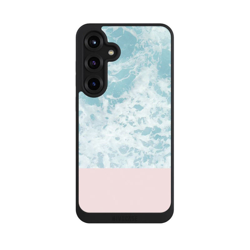 Galaxy S25 + NIVOpure Rosa am Meer