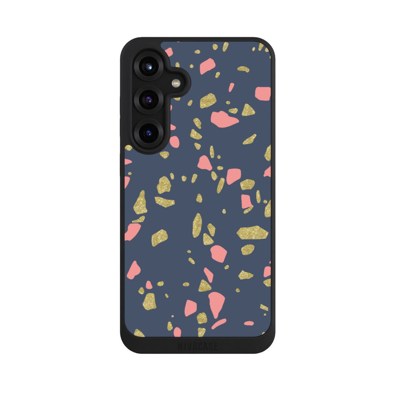 Galaxy S25 + NIVOpure Terazzo Gold-Optik