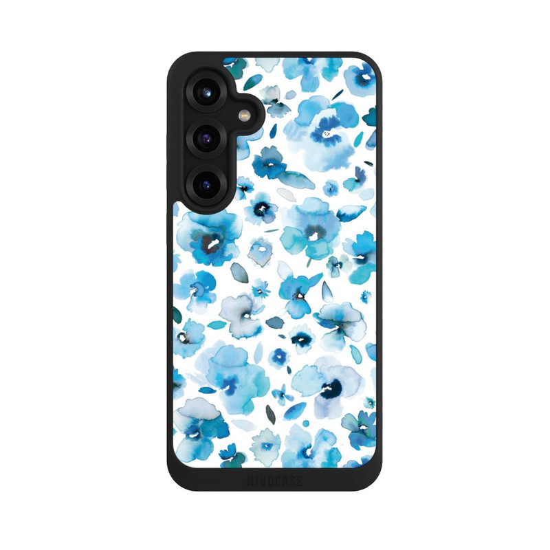 Galaxy S25 + NIVOpure Blaue tropische Blumen